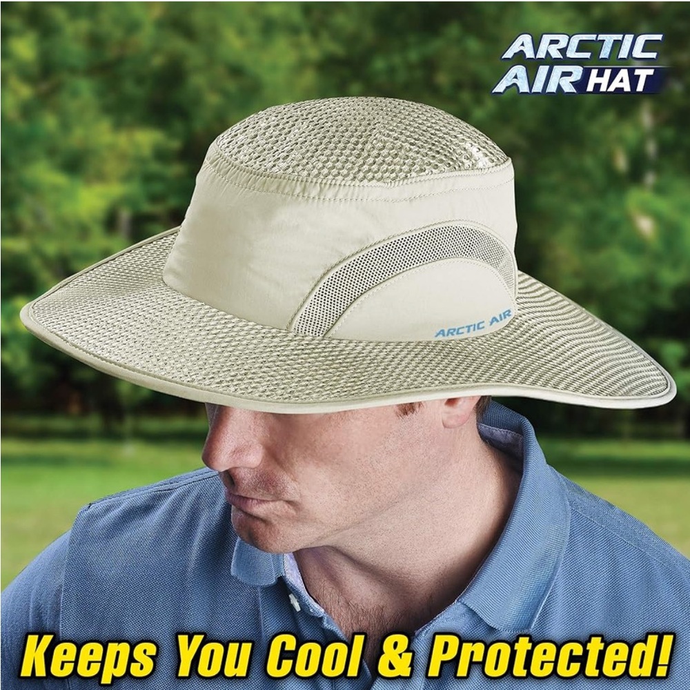 Arctic Hat Cooling Sun Hat With UV Protection Wide Brim OS Unisex As seen on TV